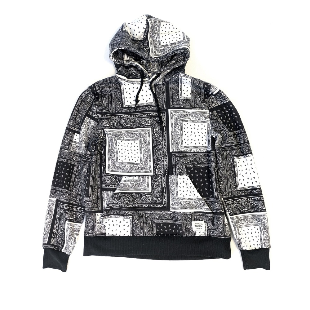Conspiracy By WESC Hoodie B&W Bandana Print Mens/Womens Medium Streetwear